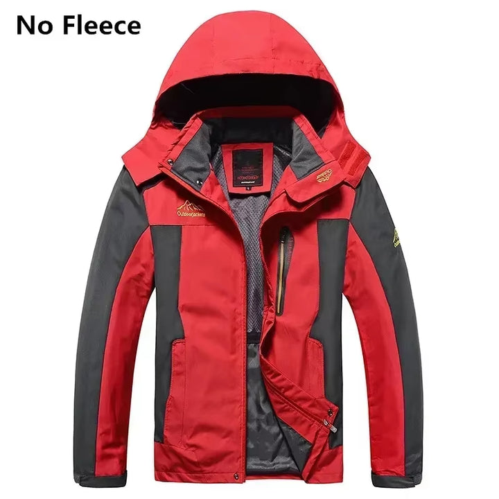 Men's Plus Size 9XL Winter Jacket - Waterproof Hooded Parka for Outdoor Activities, Camping, and Skiing, Fleece-Lined Windbreaker Coat