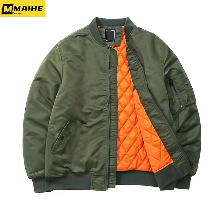 2024 Men's Hip-Hop Street Style Windproof Motorcycle Jacket - Thickened Unisex Warm Parka for Autumn and Winter