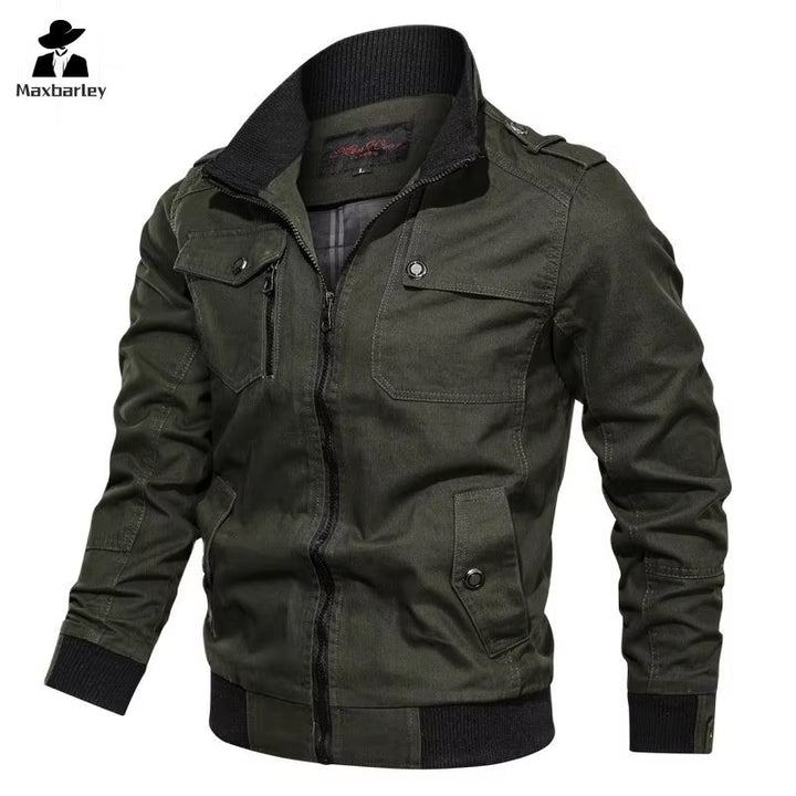 Spring Autumn Jacket Men Cotton Windbreaker Cargo Coat Unload Men'S Tactics Jackets Man Cargo Casual Jacket Mens Clothes 2022