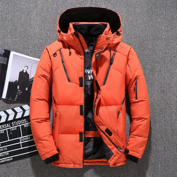 Hooded Winter Jacket With Multi-pocket