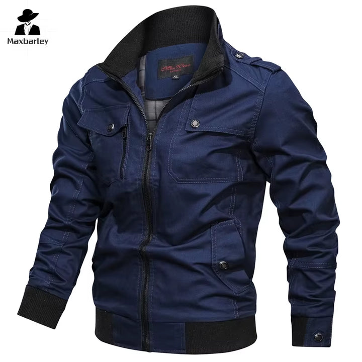 Spring Autumn Jacket Men Cotton Windbreaker Cargo Coat Unload Men'S Tactics Jackets Man Cargo Casual Jacket Mens Clothes 2022