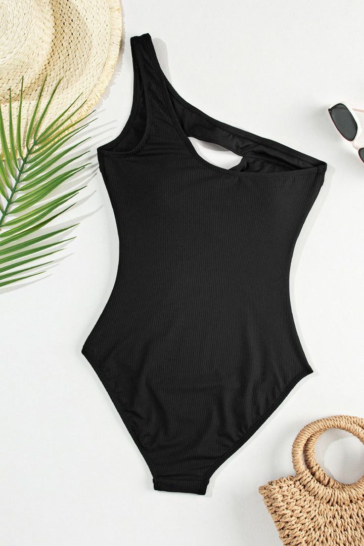 Cutout One Shoulder Sleeveless Swimwear - Aurum HeirLoom-premium fashion, elevated style, modern design, luxury clothing, timeless clothing, sustainable fashion, men's fashion, women's fashion