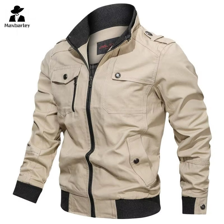 Spring Autumn Jacket Men Cotton Windbreaker Cargo Coat Unload Men'S Tactics Jackets Man Cargo Casual Jacket Mens Clothes 2022