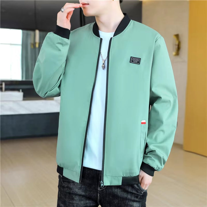 Solid Color Jacket Men'S Clothes Spring Autumn Casual Men Baseball Clothes Personality Street Coat Warm Fleece Jackets