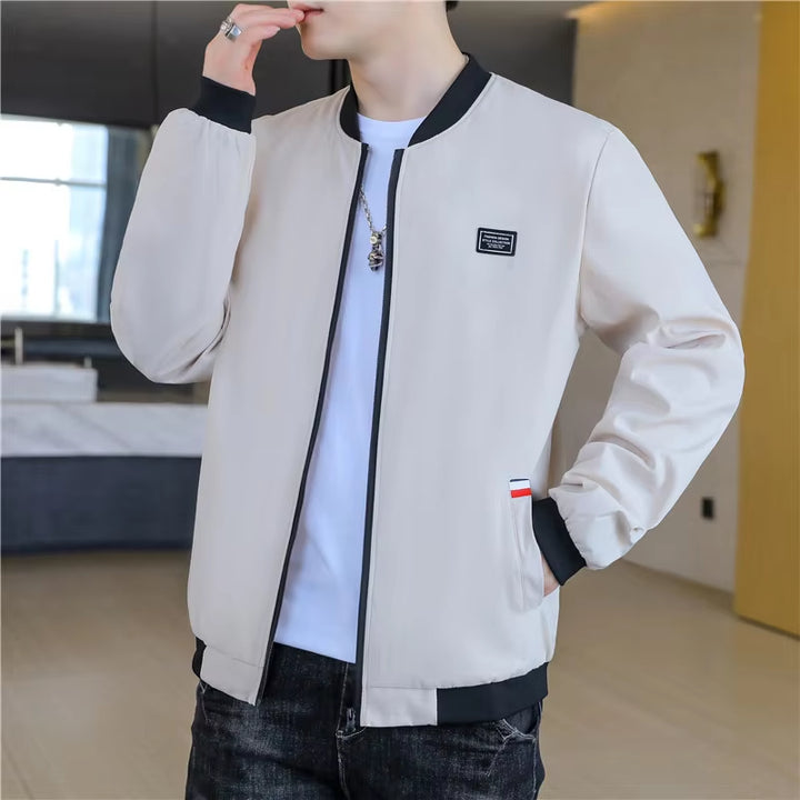 Solid Color Jacket Men'S Clothes Spring Autumn Casual Men Baseball Clothes Personality Street Coat Warm Fleece Jackets