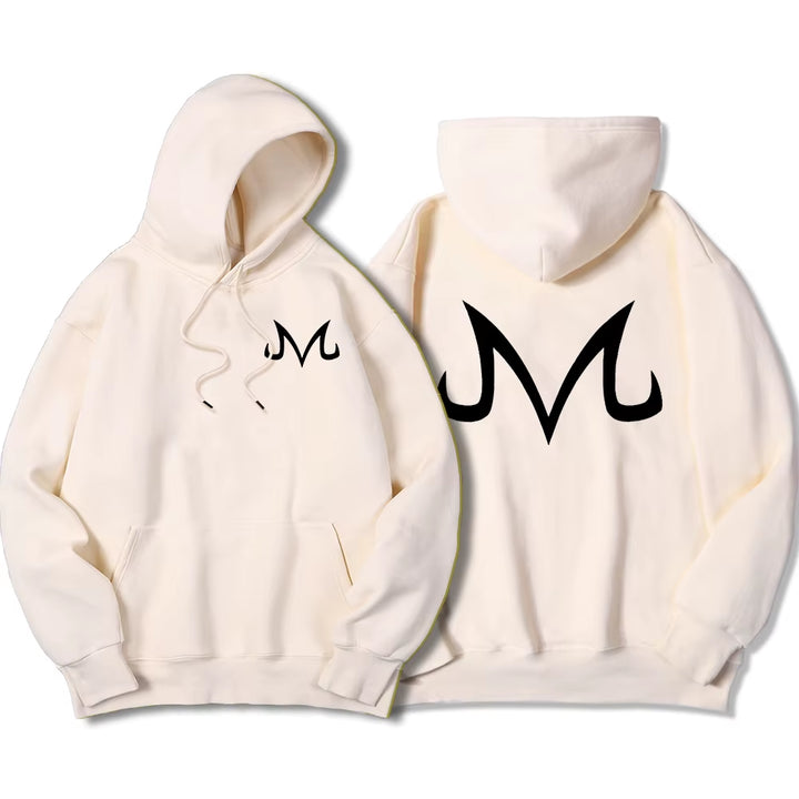 Japan Anime Letter M Logo Printed Hoody Mens Casual Streetpullover Casual Oversized Sweatshirt Fleece Pocket Warm Clothes Men'S