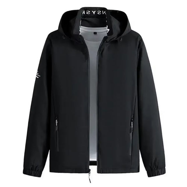 Men's Casual Outdoor Zipper Hoodie Windproof Jacket - Versatile Business Fashion for Spring and Autumn