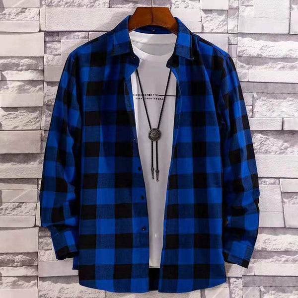 Casual Large Long Sleeved Flannel Shirt