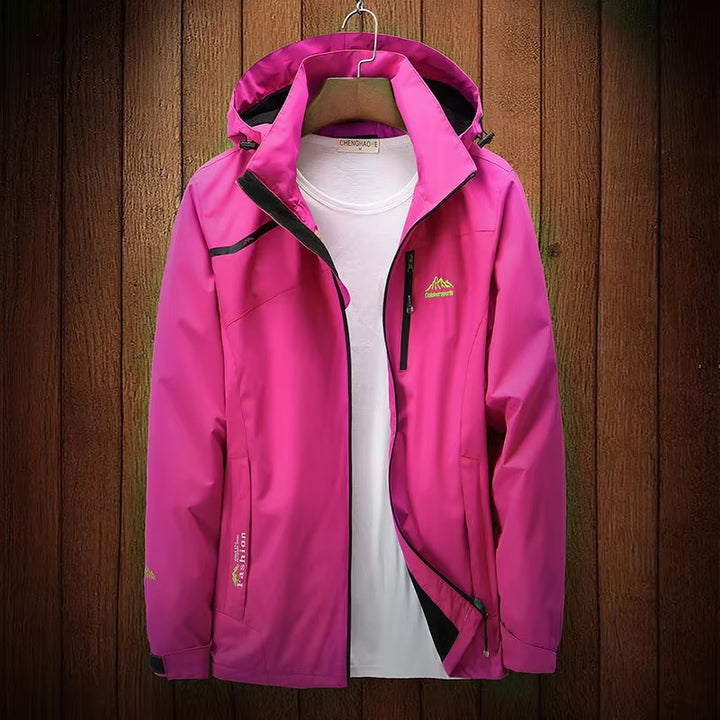 Women's Waterproof Outdoor Climbing and Hiking Jacket - Spring Autumn Sports Hooded Windbreaker for Trekking and Mountain Activities