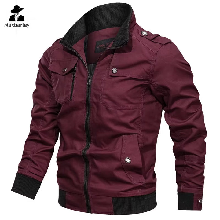 Spring Autumn Jacket Men Cotton Windbreaker Cargo Coat Unload Men'S Tactics Jackets Man Cargo Casual Jacket Mens Clothes 2022