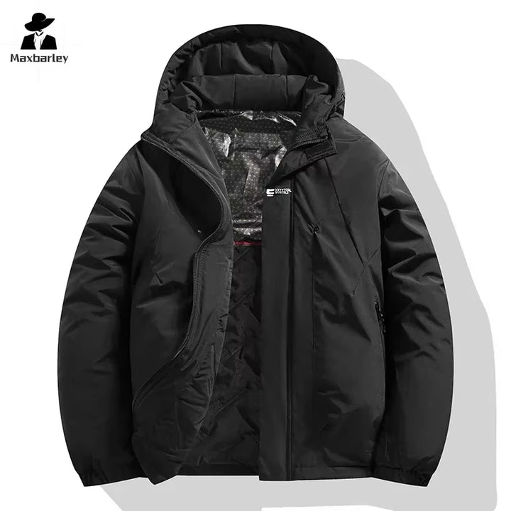 Men'S Winter Jacket High Quality Graphene Heating Antifreeze Warm Parka Casual Women Snow Clothing Windproof Hooded Cotton Coat