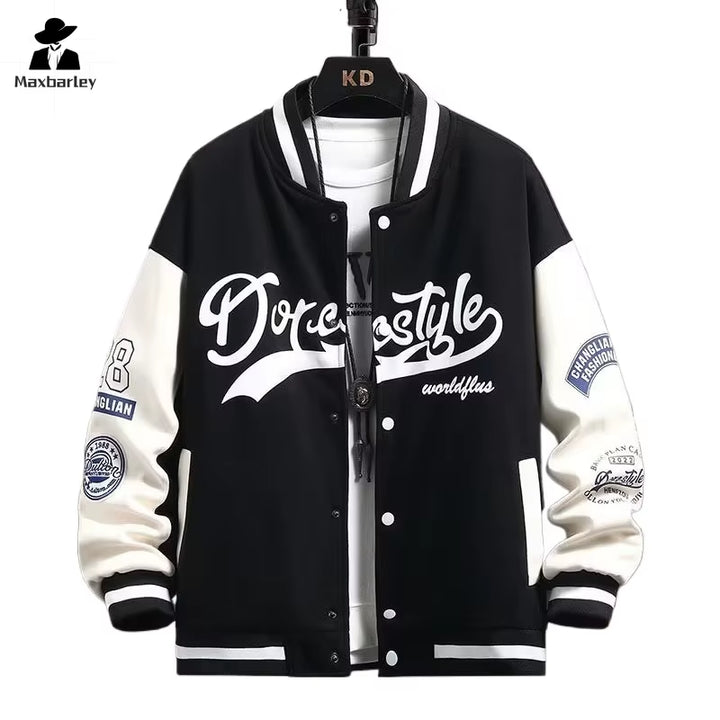 Men's and Women's Trendy Loose Casual Baseball Jacket - Spring and Autumn Hip-Hop Streetwear