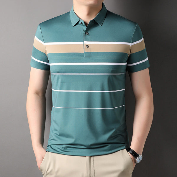 Striped Classic Short Sleeve Polo Shirt