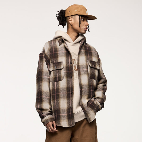 Heavy Streetwear Style Flannel Shirt