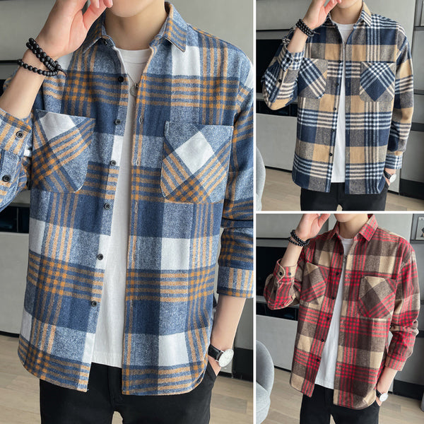 Versatile Casual Relaxed Fit Plaid Shirt