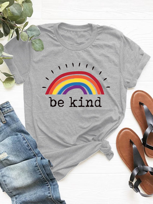 "Be Kind" Graphic Print T-Shirt