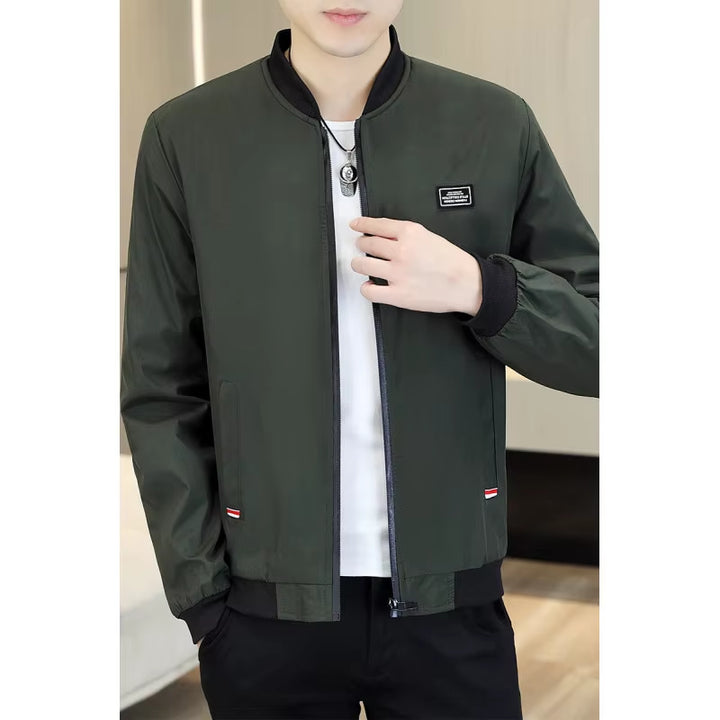 Solid Color Jacket Men'S Clothes Spring Autumn Casual Men Baseball Clothes Personality Street Coat Warm Fleece Jackets