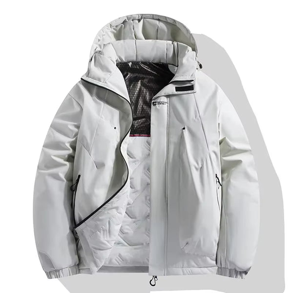 Men'S Winter Jacket High Quality Graphene Heating Antifreeze Warm Parka Casual Women Snow Clothing Windproof Hooded Cotton Coat