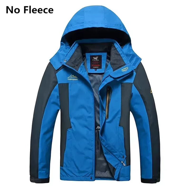 Men's Plus Size 9XL Winter Jacket - Waterproof Hooded Parka for Outdoor Activities, Camping, and Skiing, Fleece-Lined Windbreaker Coat