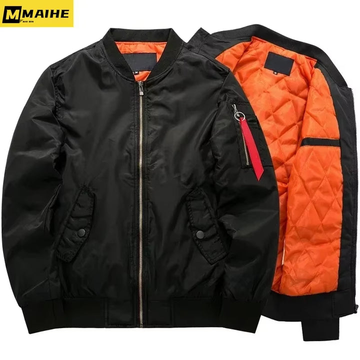 2024 Men's Hip-Hop Street Style Windproof Motorcycle Jacket - Thickened Unisex Warm Parka for Autumn and Winter