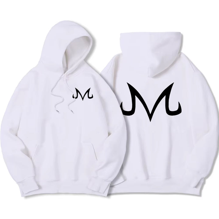 Japan Anime Letter M Logo Printed Hoody Mens Casual Streetpullover Casual Oversized Sweatshirt Fleece Pocket Warm Clothes Men'S