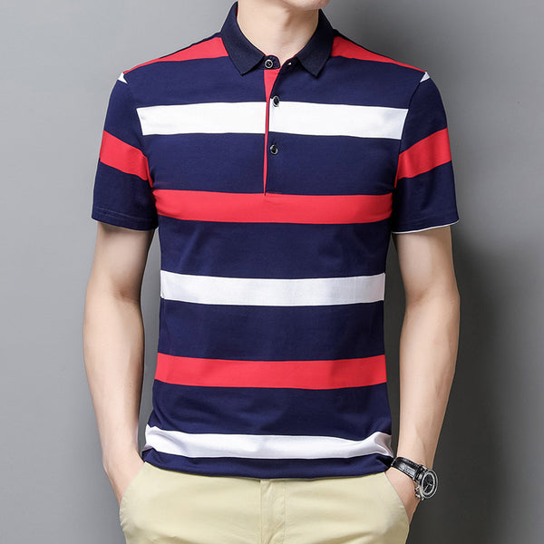 Multi Colored Striped Polo Shirt