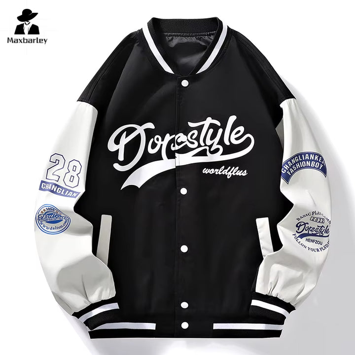 Men's and Women's Trendy Loose Casual Baseball Jacket - Spring and Autumn Hip-Hop Streetwear