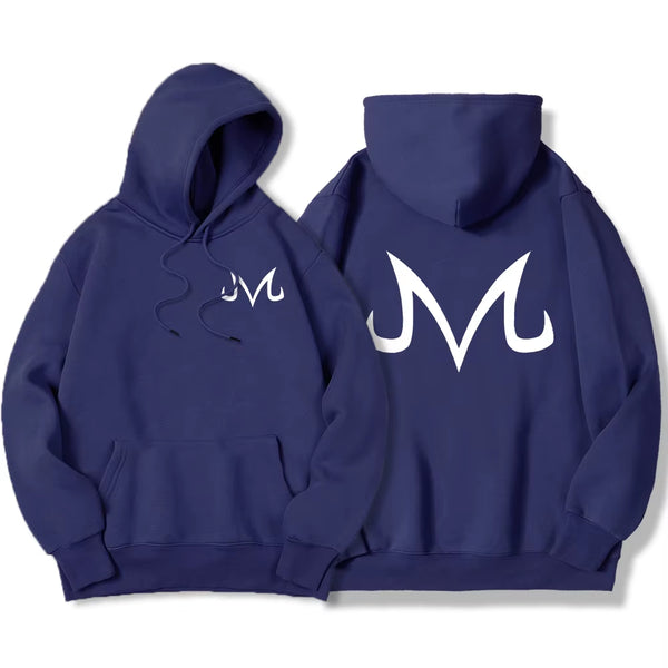 Japan Anime Letter M Logo Printed Hoody Mens Casual Streetpullover Casual Oversized Sweatshirt Fleece Pocket Warm Clothes Men'S